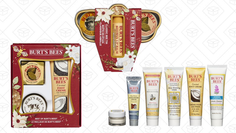 Burt’s Bees Best of Burt’s Holiday Gift Set | $10 | AmazonBurt’s Bees Classic Bee Tin Holiday Gift Set | $6 | AmazonBurt’s Bees Fabulous Mini’s Travel Set | $8 | Amazon